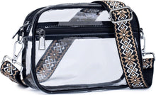 Damen Vegan Leder Umhängetasche Crossbody mit 3 Reißverschlussfächern