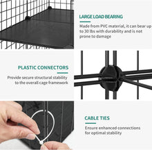 YITAHOME Katzenkäfig 2-stöckig DIY Katzengehege Türen