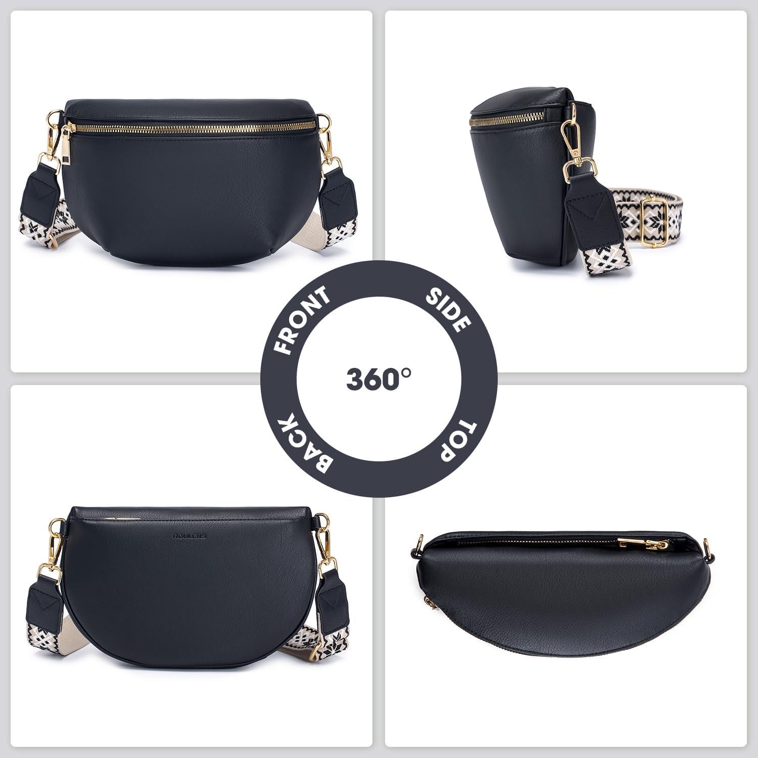 Kleine Damen Umhängetasche RFID Blockierung PU Leder Crossbody Bag