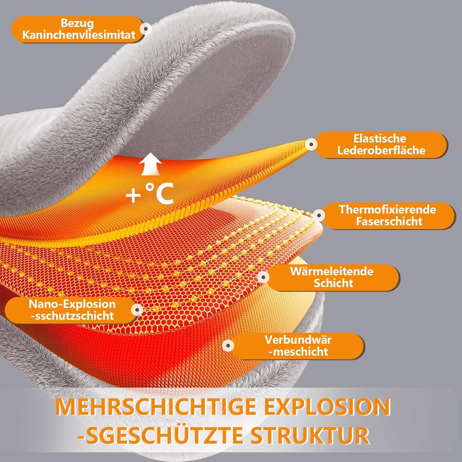 Wärmflasche mit Plüschbezug 2L Groß Braun