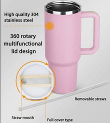 40 oz Thermobecher mit Strohhalm und Henkel - Doppelwandiger