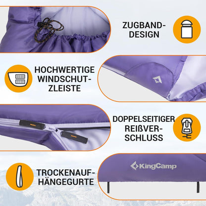 Schlafsack 3-4 Jahreszeiten Erwachsene Kinder Ultraleicht Warm