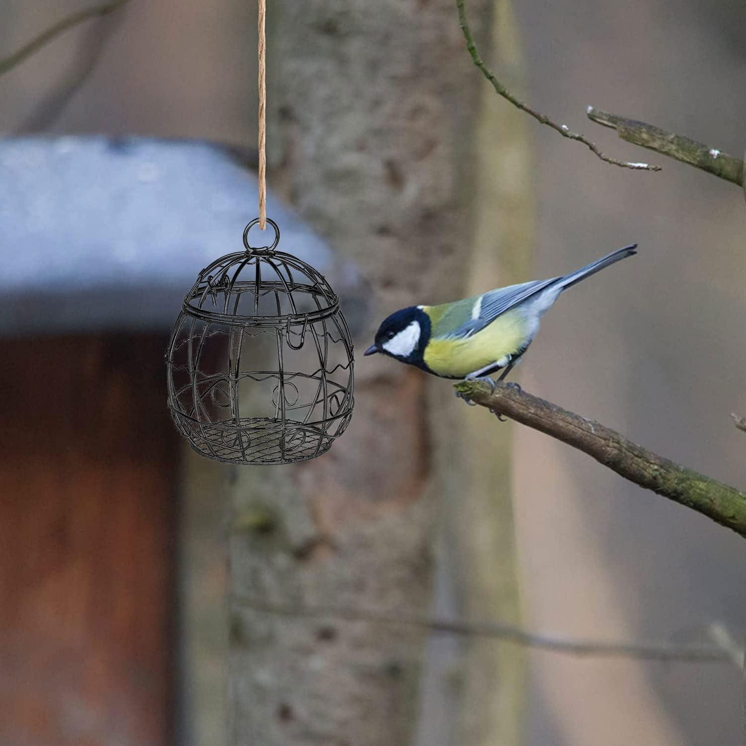 4er Set Vogelfutterspender Metall Aufhängen Wildvogelstation