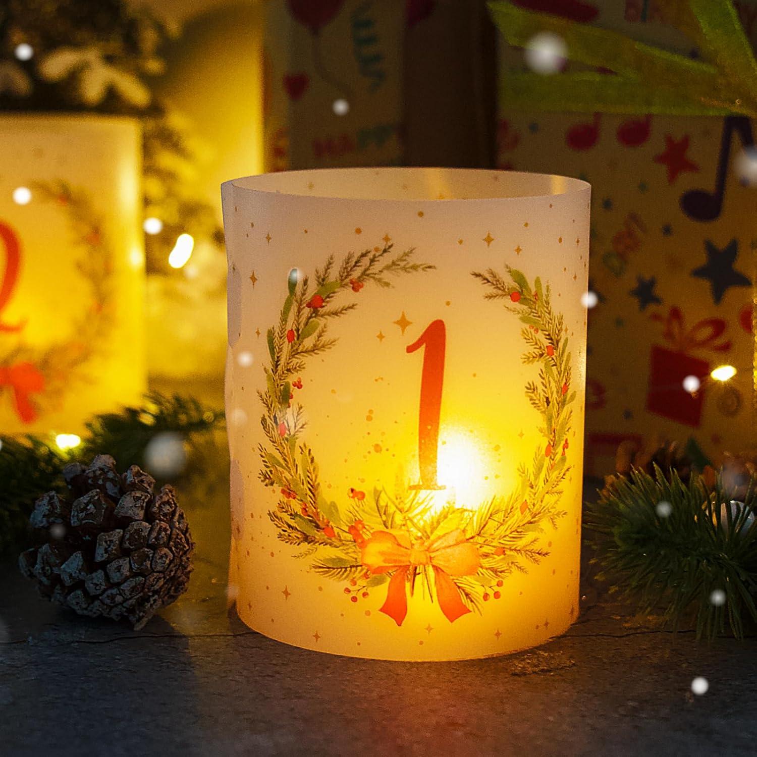 Windlicht Tischdeko Advent Kerzen Deko Mini Tischlichter 12er Set