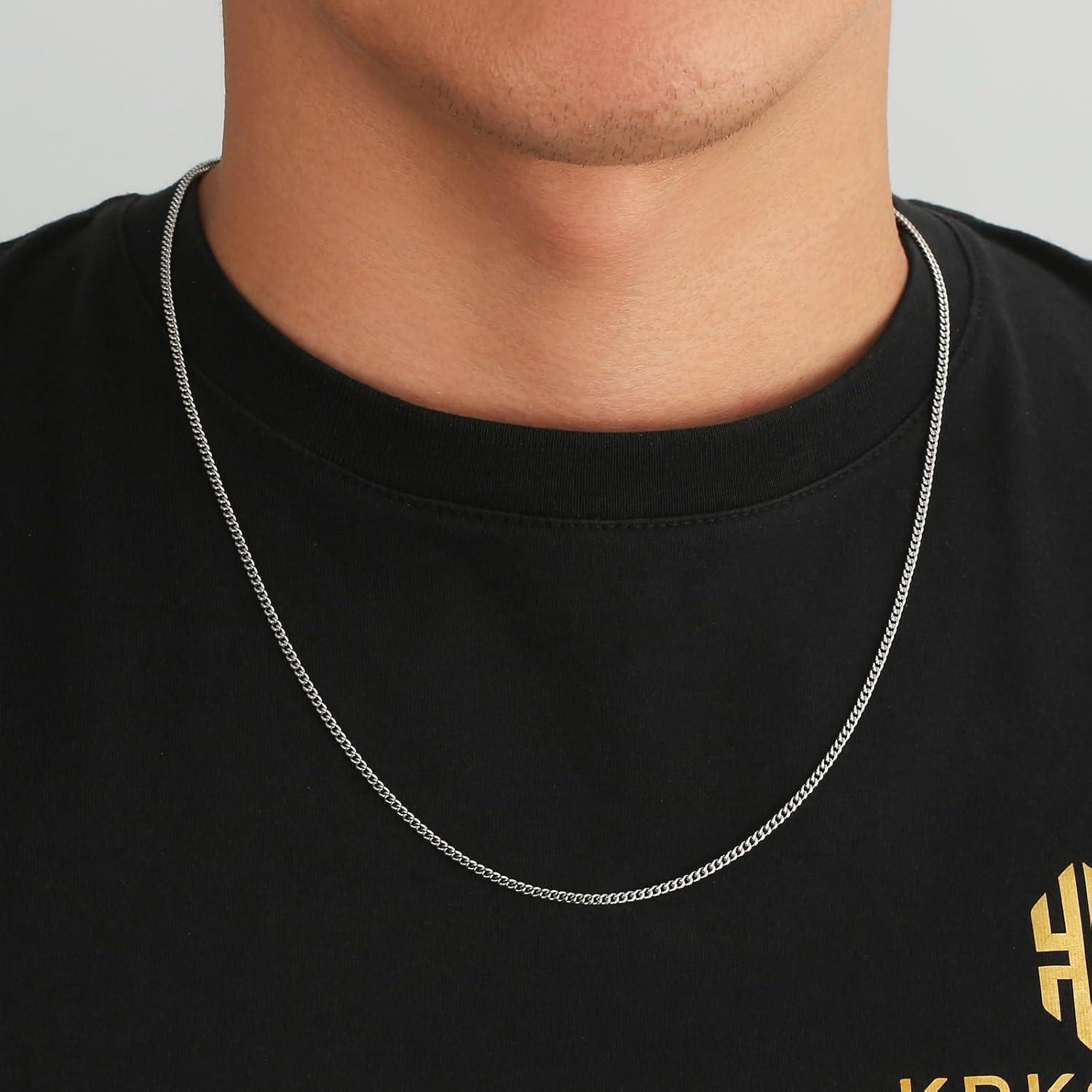 Kubanische Panzerkette mit Diamantschliff, Edelstahl, Gold