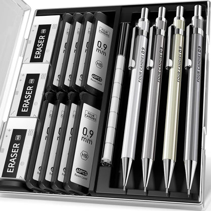 Professionelles Druckbleistift Set mit Kunstharzminen
