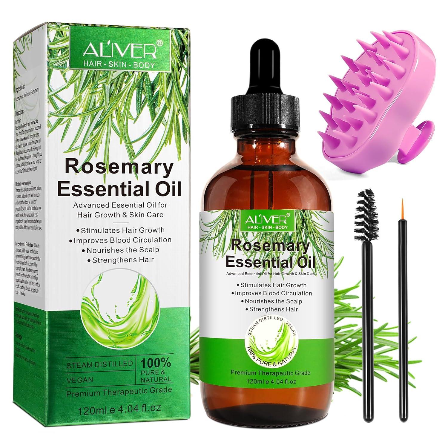 Rosmarinöl Haarwachstum Massagebürste Augenbrauen Wimpern 120ml