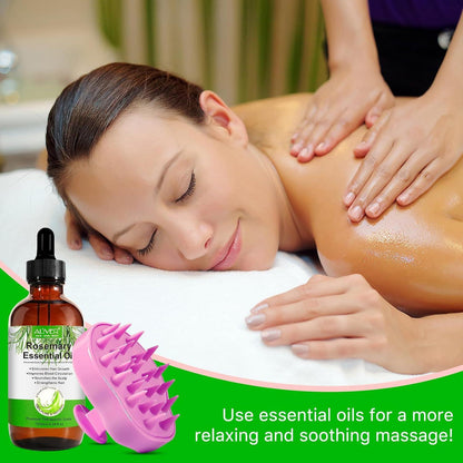 Rosmarinöl Haarwachstum 120ml Massagebürste, reines Bio-Serum für Wimpern