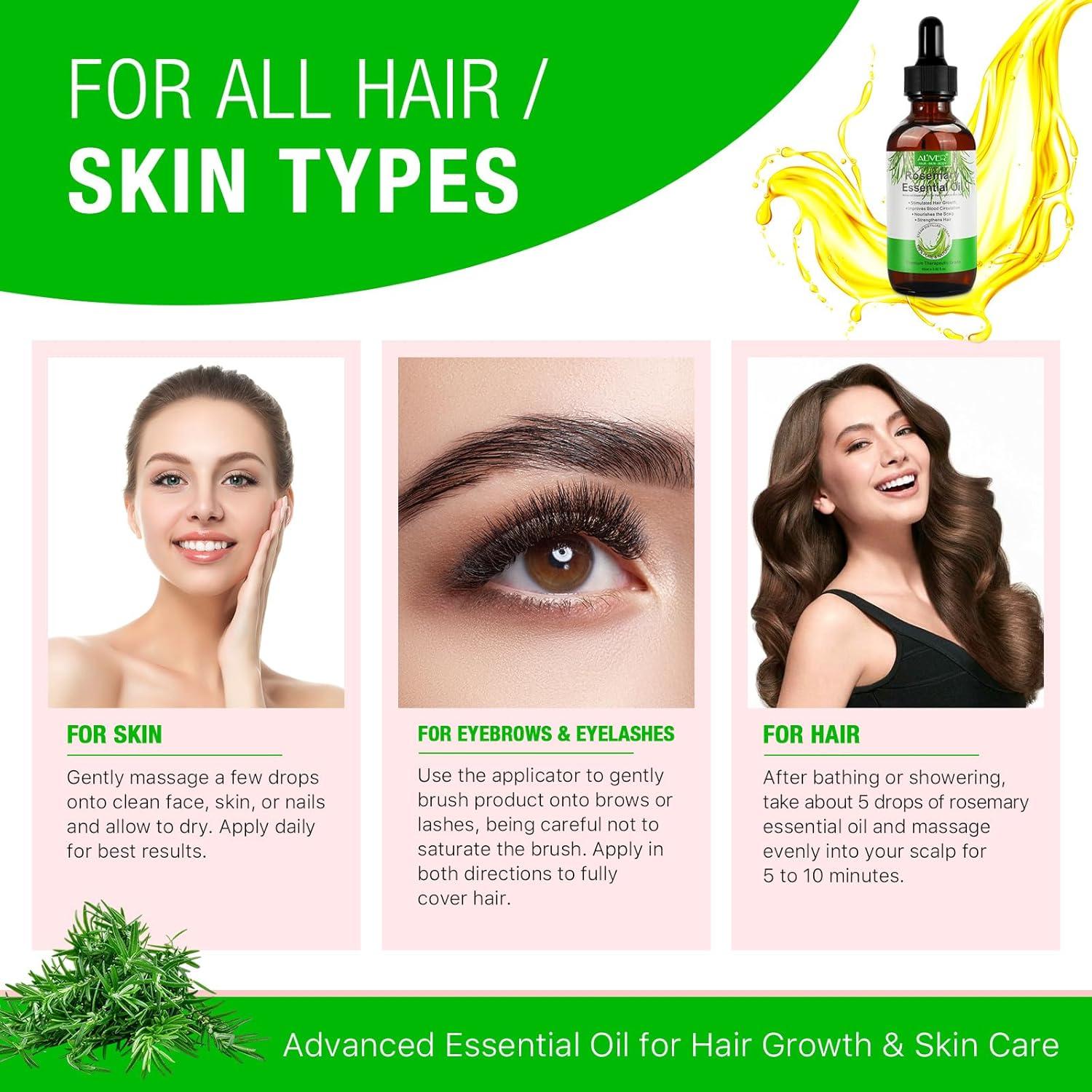 Rosmarinöl Haarwachstum 60ml + Kopfhautmassagegerät