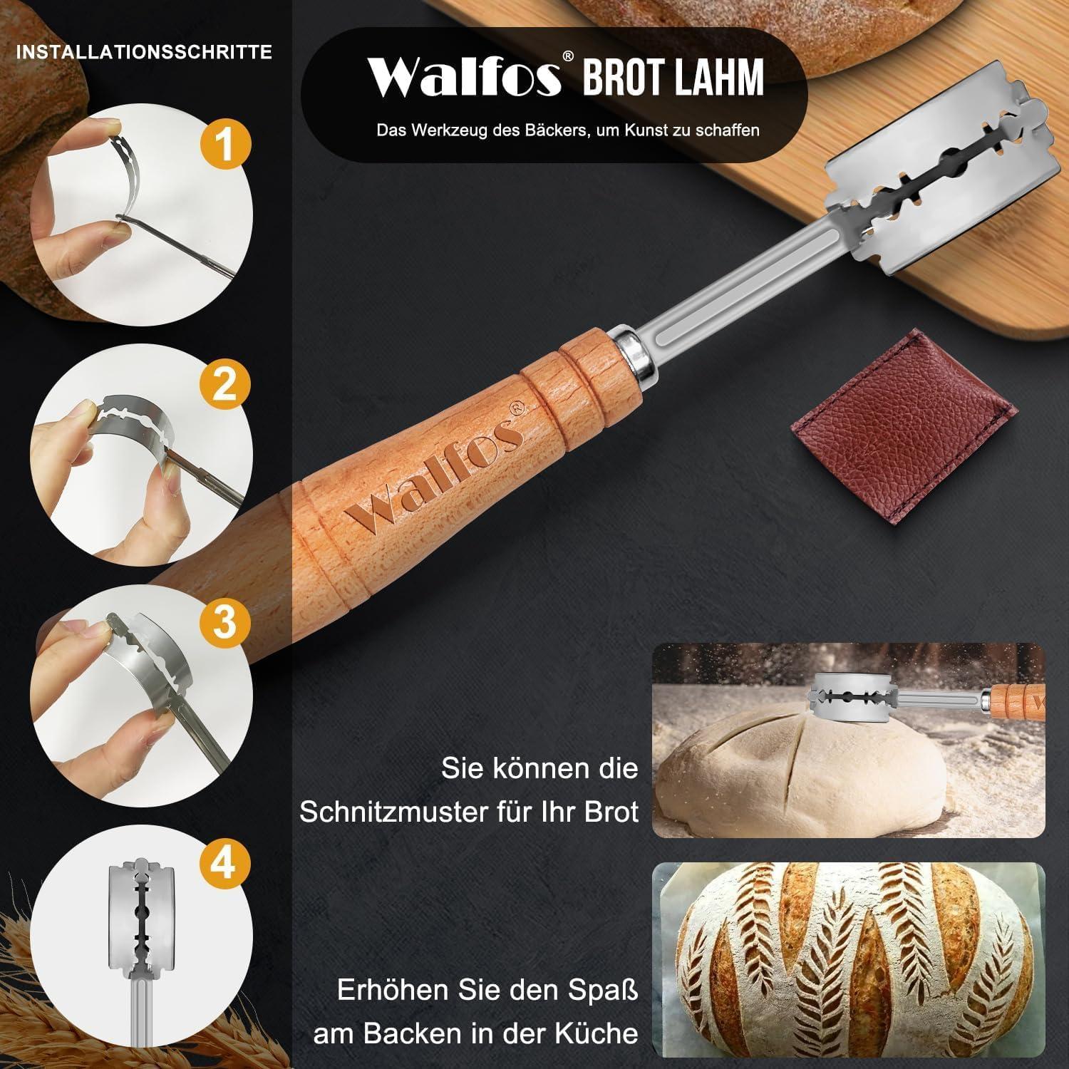 Gärkörb Set aus 100% Natürlichem Rattan inkl. Zubehör - 2er Set rund