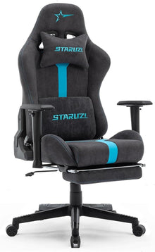 Ergonomischer Gaming Stuhl mit Fußstütze und verstellbarer Rückenlehne