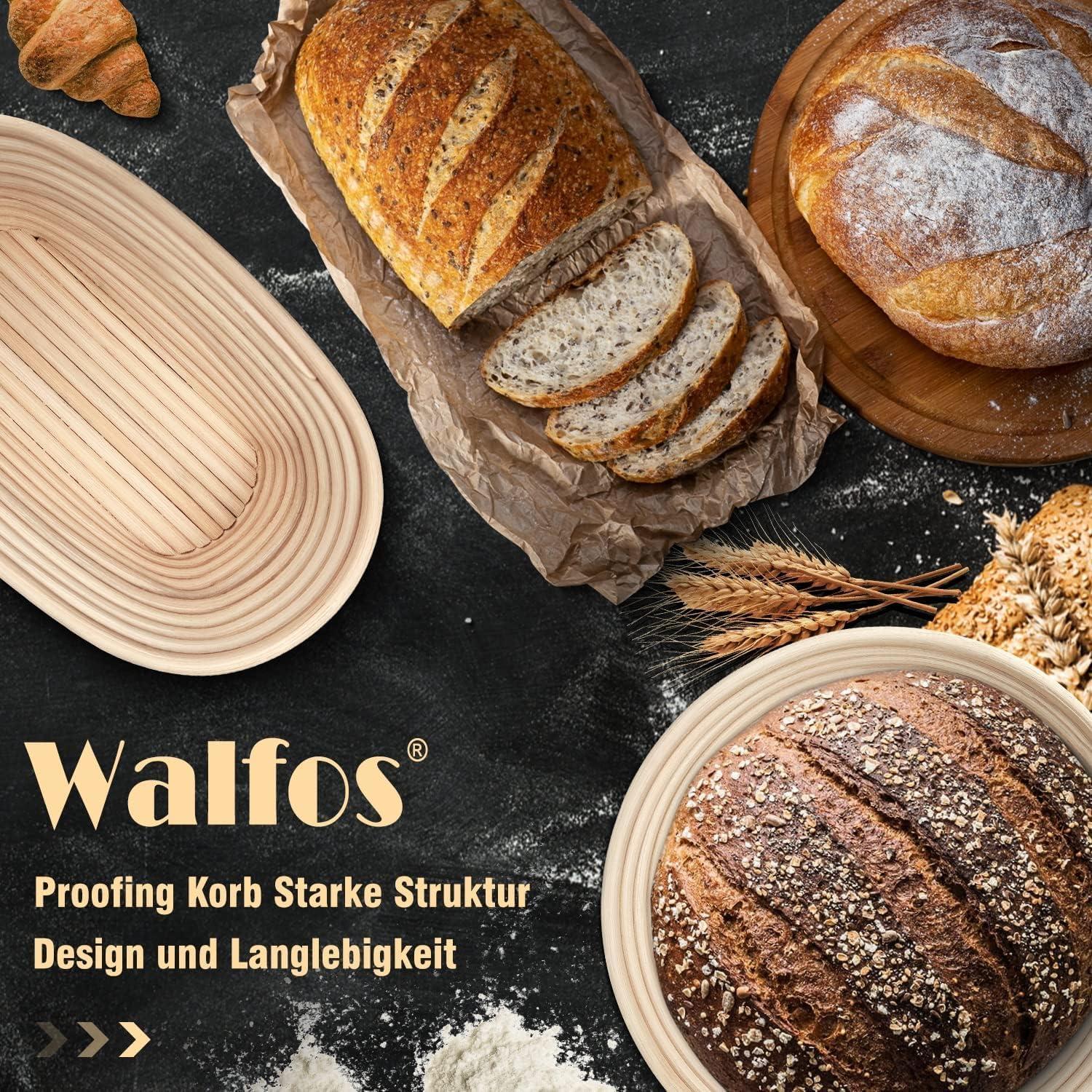 Gärkörbchen Oval 35cm Rattan Brotbacken Set Teigschaber<option>Gönne dir ein