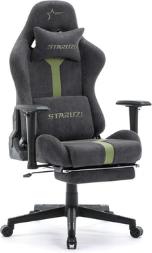 Ergonomischer Gaming Stuhl mit Fußstütze und 3D-Armlehnen
