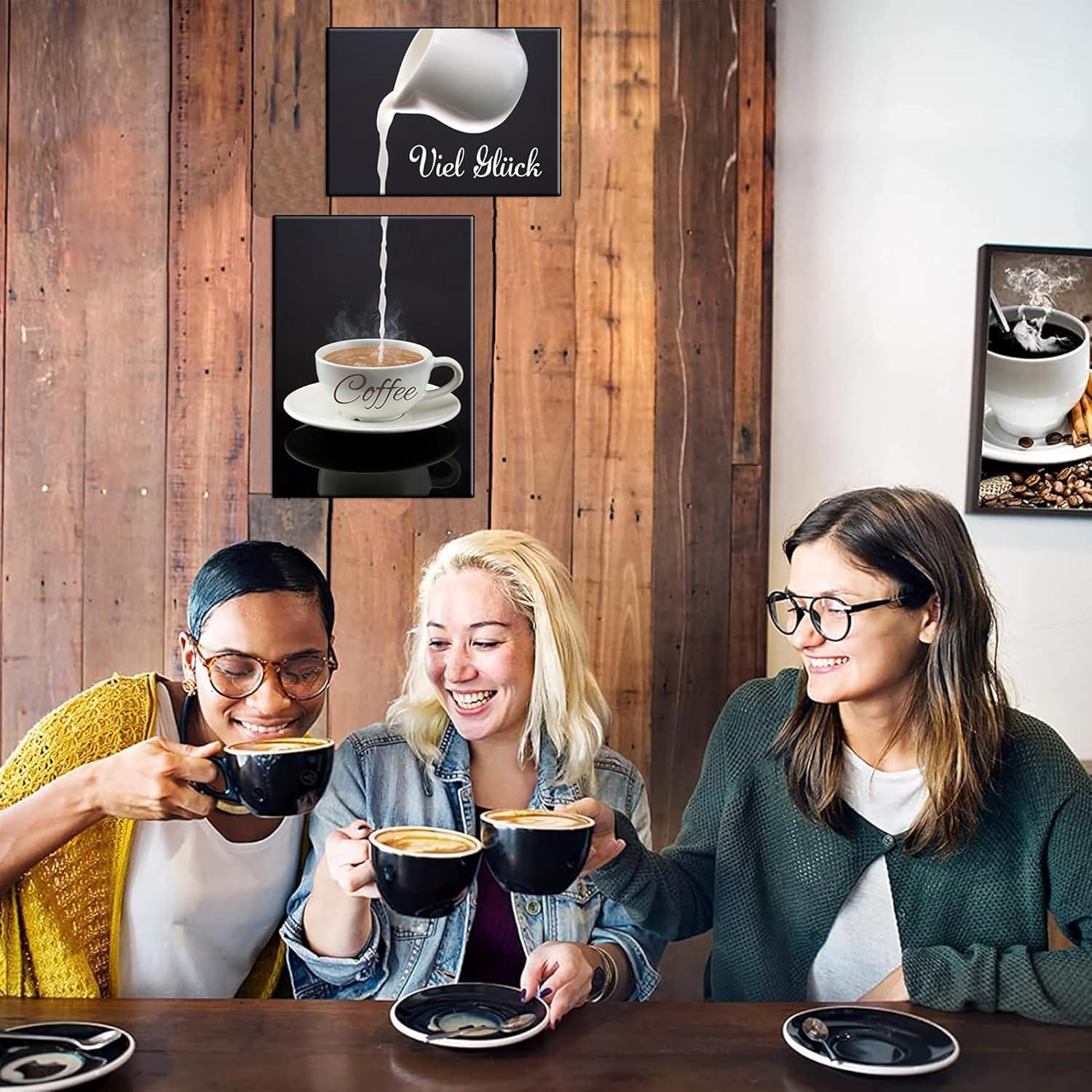 2er Set Poster Küchenbilder Schwarz Weiß Mit Rahmen