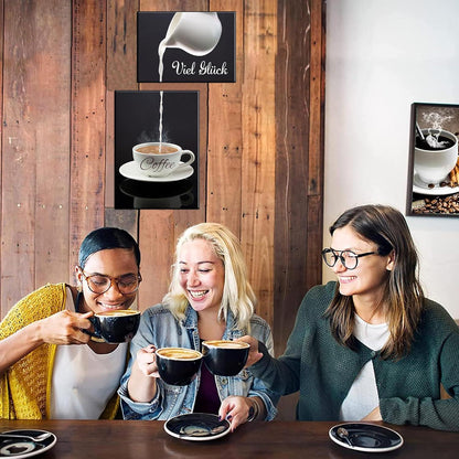 2er Set Poster Küchenbilder Schwarz Weiß Mit Rahmen