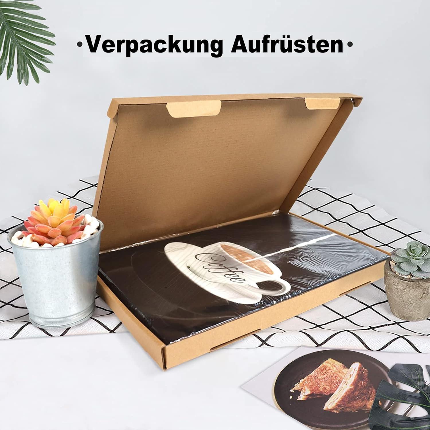 2er Set Poster Küche modern mit Rahmen, Kaffee Bar Wanddeko