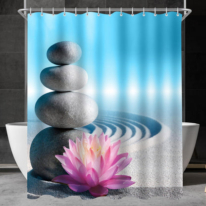 Duschvorhang Kieswüste Antischimmel 180x180cm Polyester Badevorhang