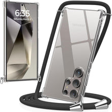 Handykette für Samsung Galaxy S24 Ultra Transparent Schwarz