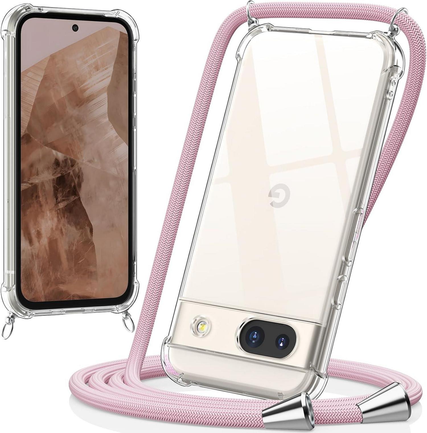Handykette Transparente Hülle mit Bands für Google Pixel 8A