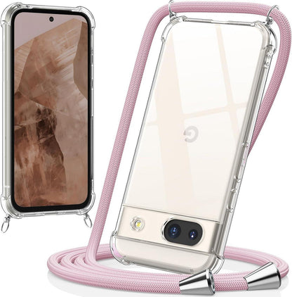 Handykette Transparente Hülle mit Bands für Google Pixel 8A