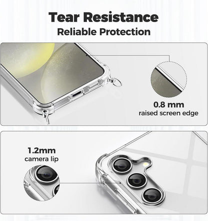 Caslord Handykette für Samsung Galaxy S24 Plus, Transparente Hülle mit Bands