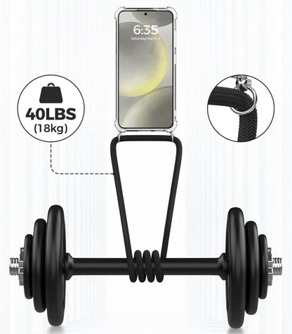 Caslord Handykette für Samsung Galaxy S24 Plus, Transparente Hülle mit Bands