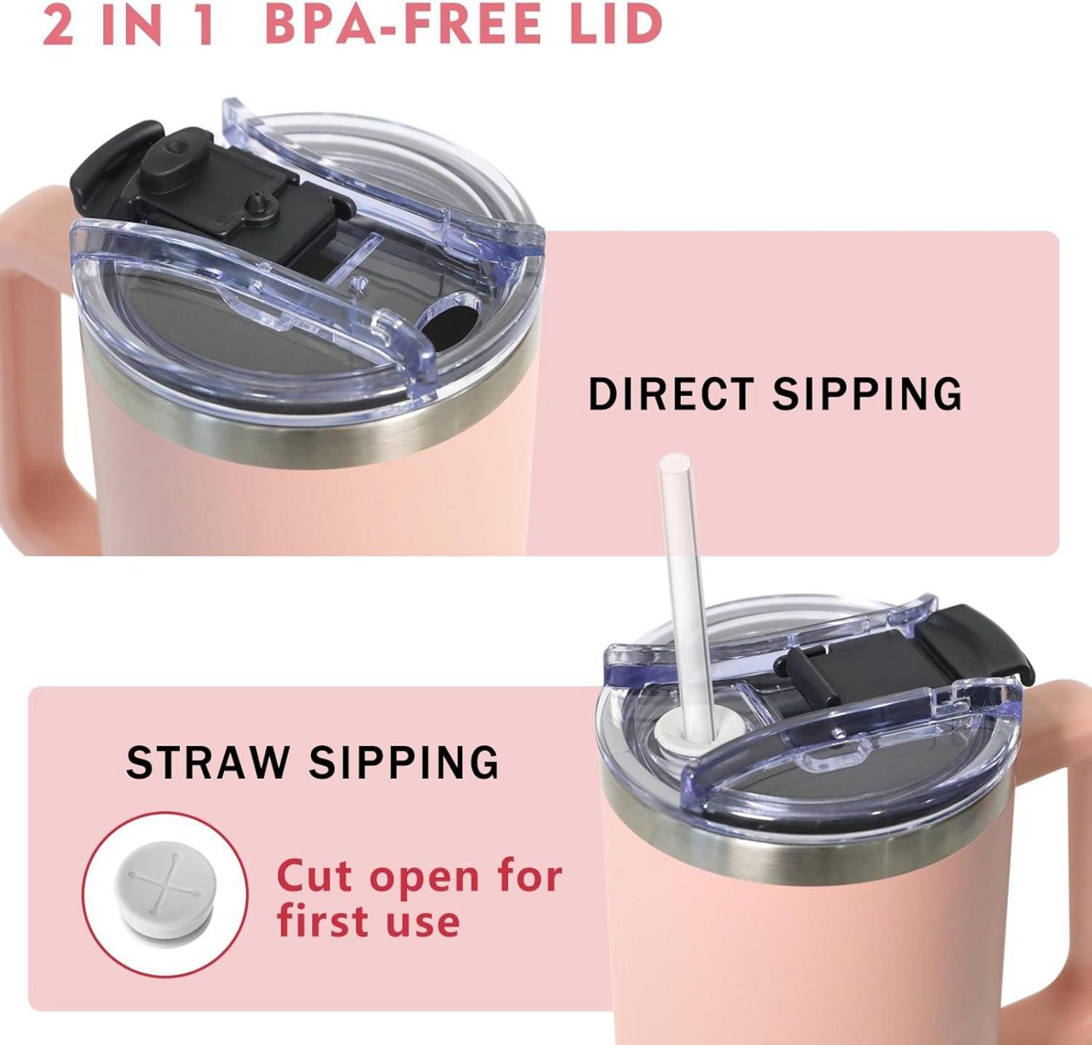 Thermobecher 2-in-1-Deckel 1180ML Kaffeebecher to go Thermo