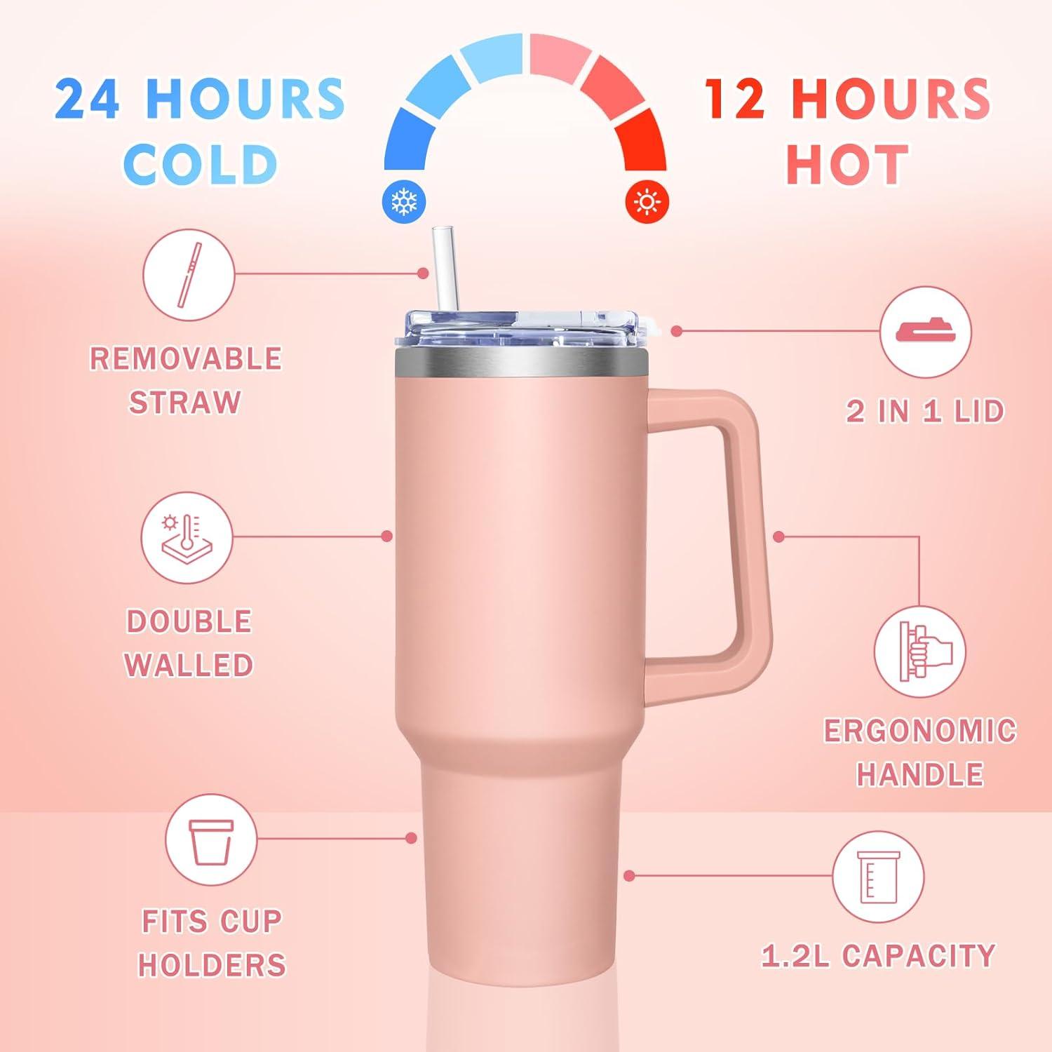 Thermobecher 2-in-1-Deckel 1180ML Kaffeebecher to go Trinkbecher