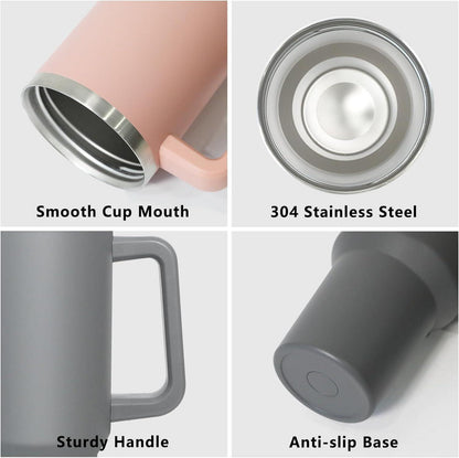 Thermobecher 1180ML 2-in-1-Deckel Kaffeebecher to go Edelstahl