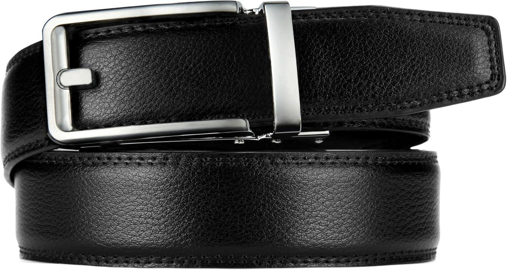 Ledergürtel Herren Automatik Gürtel Leder mikroverstellbar ohne Löcher