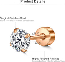 16G Chirurgenstahl Tragus Helix Piercing Set CZ Opal 8er