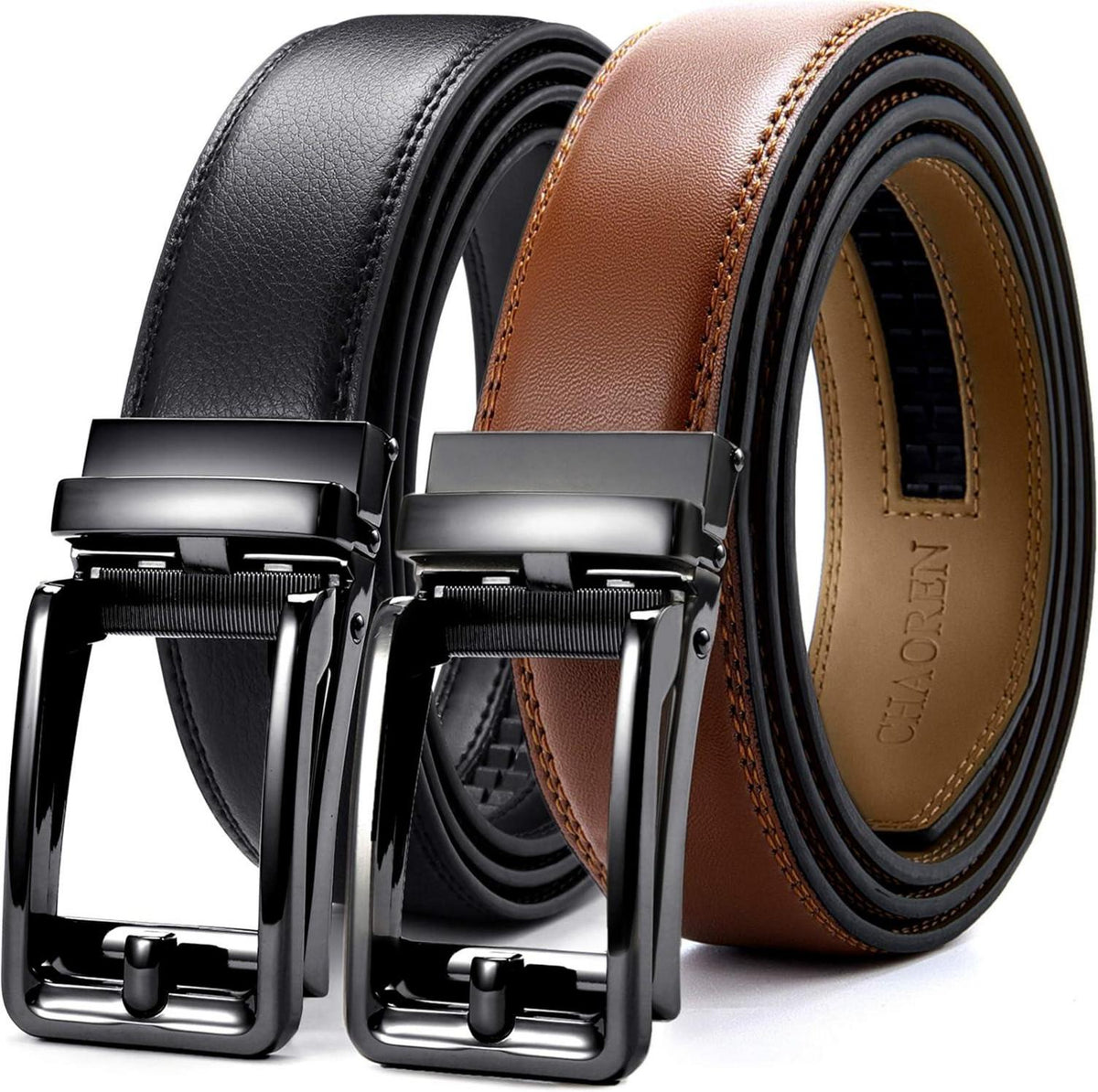 Ledergürtel Herren Automatik Gürtel Leder Mikroverstellbarer 35mm