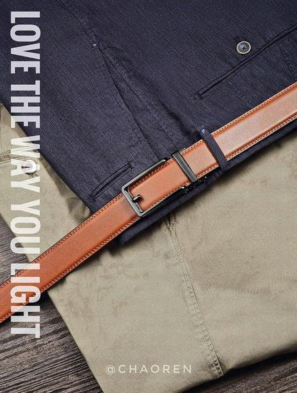 Ledergürtel Herren Automatik 35mm Schwarz Cognac 100-115cm