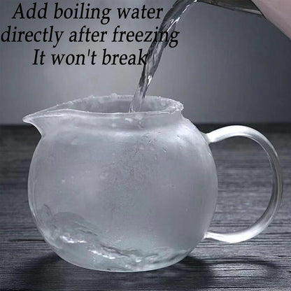 Glas Teekanne 600ml Teebereiter mit Edelstahl Sieb und Deckel