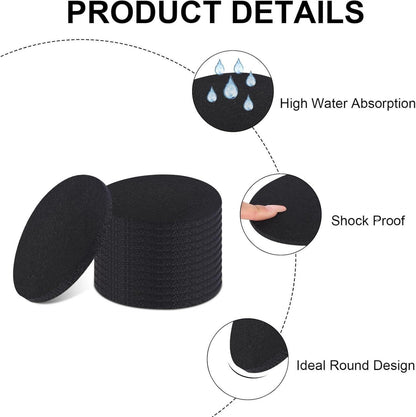 Filzuntersetzer 30 Stück Schwarz Tisch Glas Getränke Tassen