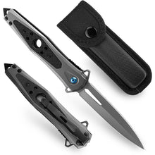 Klappmesser Einhandmesser mit G10 Griff Taschenmesser Grau