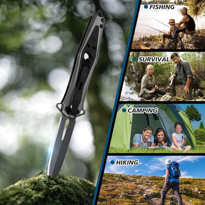 Klappmesser Einhandmesser mit G10 Griff Taschenmesser Grau