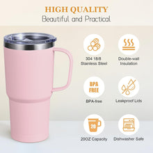 600ml Thermobecher mit Henkel, Vakuum Kaffeebecher