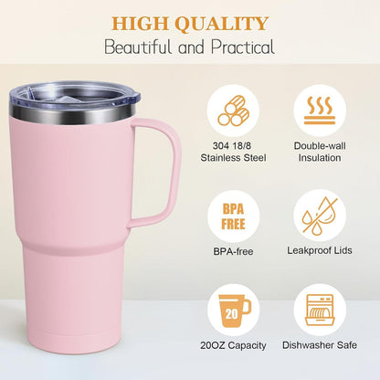 600ml Thermobecher mit Henkel, Vakuum Kaffeebecher