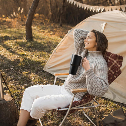 Livole 30oz Doppelwandiger Thermobecher mit Strohhalm und