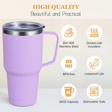 Livole 30oz Doppelwandiger Thermobecher mit Strohhalm und