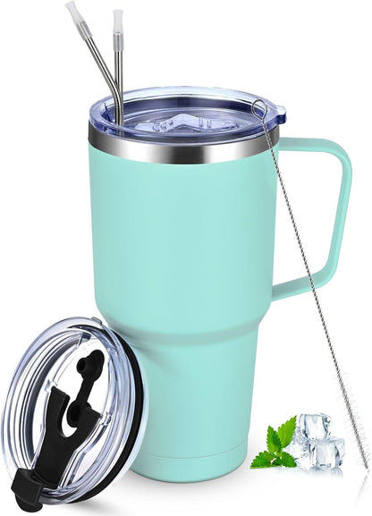 Livole 30oz Doppelwandig Isolierter Edelstahl Thermobecher Mintgrün