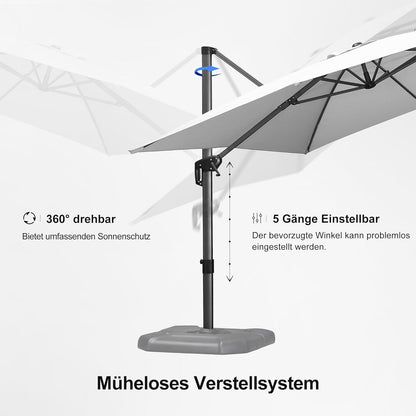 Sonnenschirm 270x350cm Ampelschirm Aluminium UV-beständig