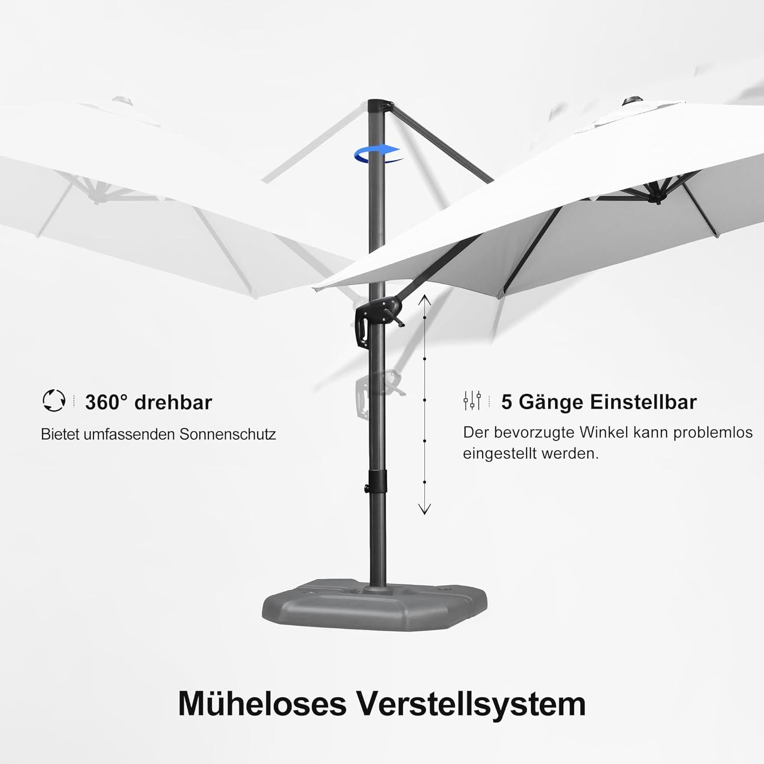 Ampelschirm 270x270cm UV-beständig mit