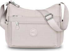 Umhängetasche Damen Nylon Crossbody Bag Wasserdicht Beige