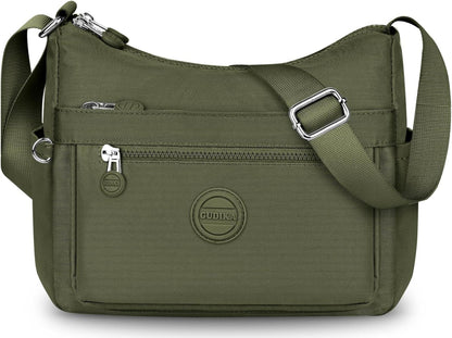 Damen Umhängetasche Nylon Crossbody Bag Mittelgroß Wasserdicht