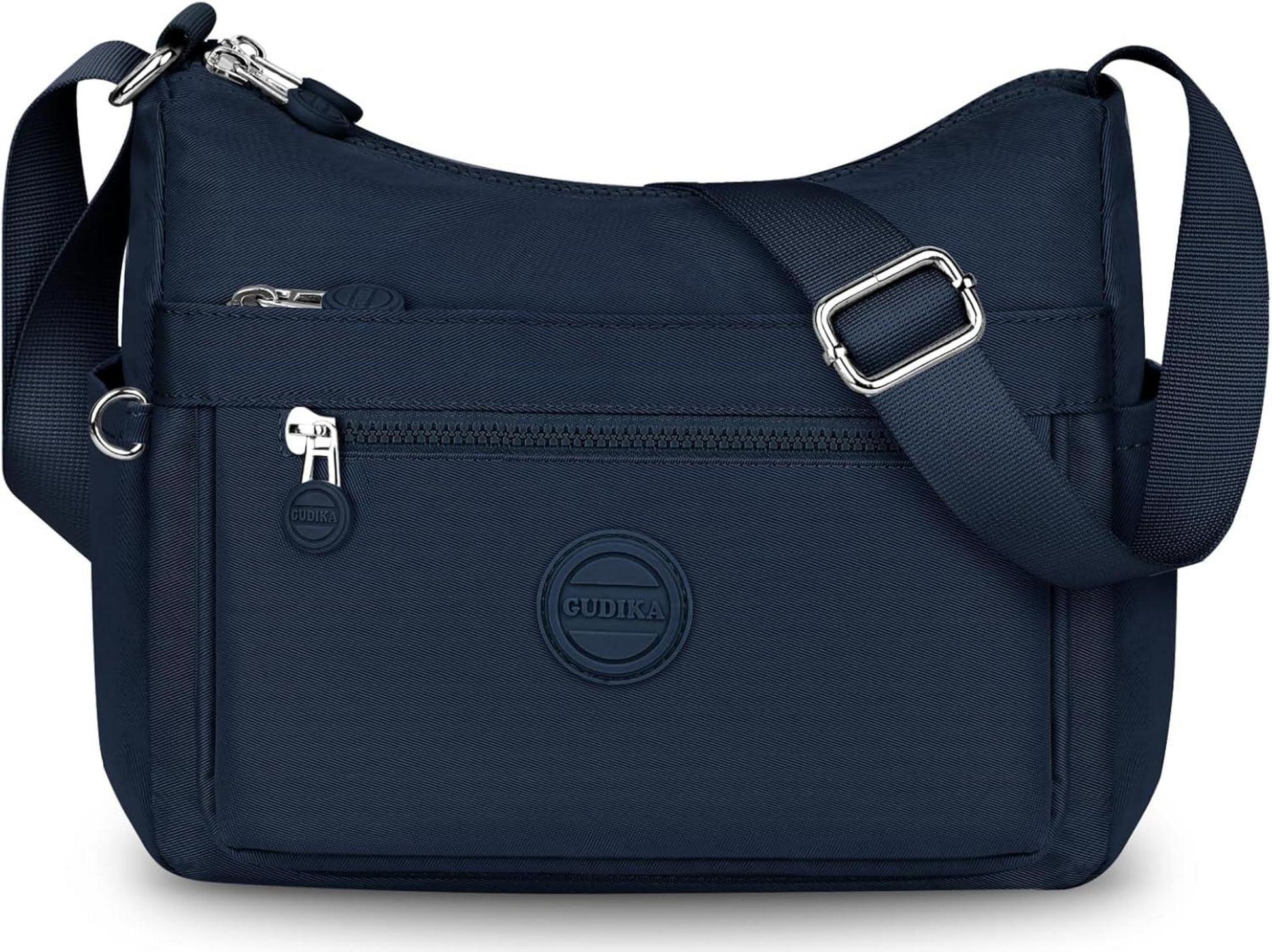 Umhängetasche Damen Nylon Wasserdicht Crossbody Bag Fächer Marineblau
