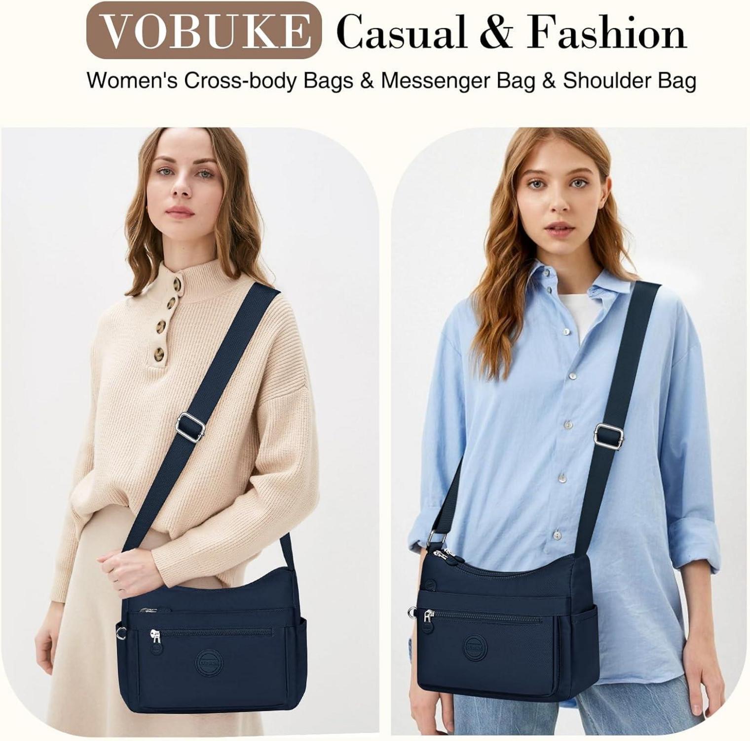 VOBUKE Damen Umhängetasche Wasserdicht Nylon Crossbody Bag