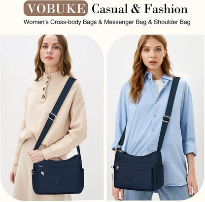 VOBUKE Damen Umhängetasche Wasserdicht Nylon Crossbody Bag