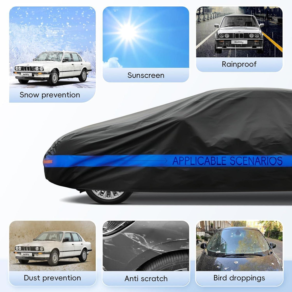 Wasserdichte Autoabdeckung für Audi TT, BMW Z4 & Co. (420-450cm)